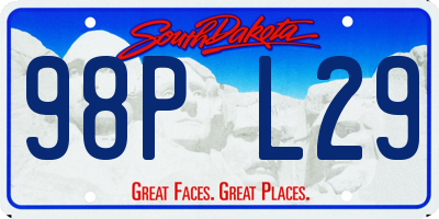 SD license plate 98PL29