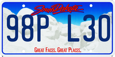 SD license plate 98PL30