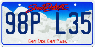SD license plate 98PL35