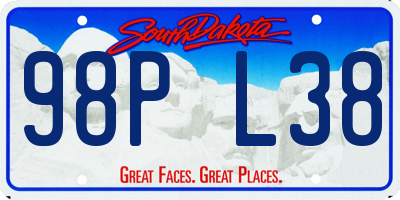 SD license plate 98PL38