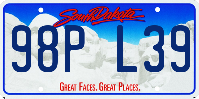SD license plate 98PL39
