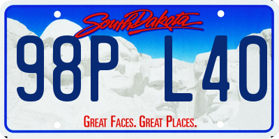 SD license plate 98PL40