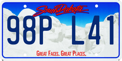 SD license plate 98PL41