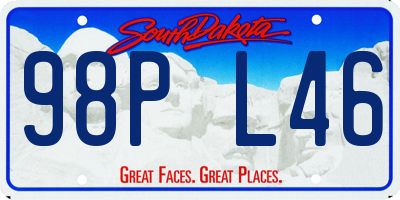 SD license plate 98PL46