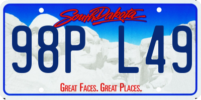 SD license plate 98PL49
