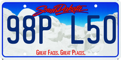 SD license plate 98PL50