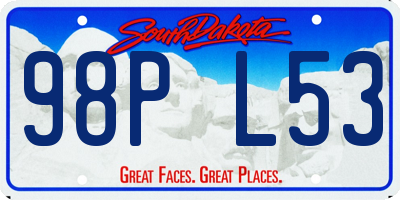 SD license plate 98PL53