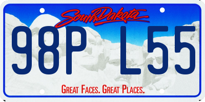SD license plate 98PL55