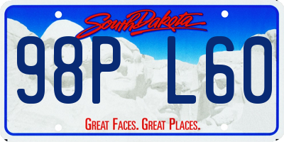 SD license plate 98PL60