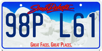 SD license plate 98PL61