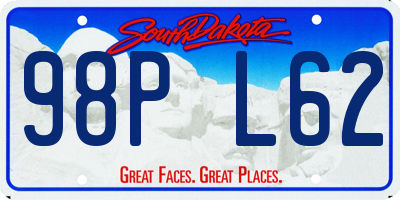 SD license plate 98PL62