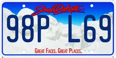 SD license plate 98PL69