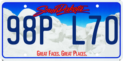 SD license plate 98PL70