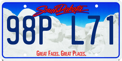 SD license plate 98PL71