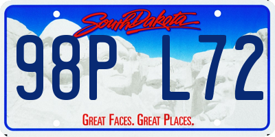 SD license plate 98PL72