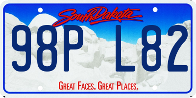 SD license plate 98PL82