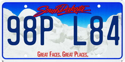SD license plate 98PL84
