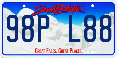 SD license plate 98PL88