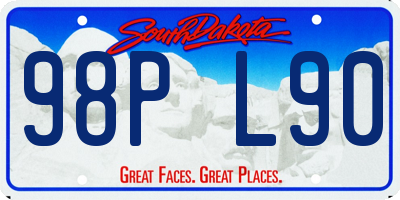 SD license plate 98PL90