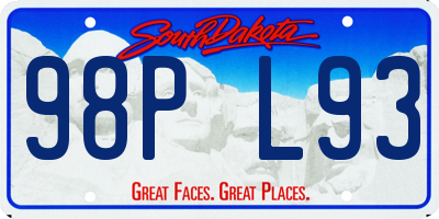 SD license plate 98PL93