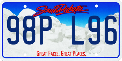 SD license plate 98PL96