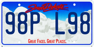 SD license plate 98PL98