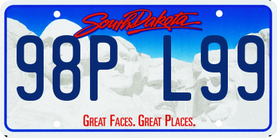 SD license plate 98PL99
