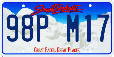 SD license plate 98PM17