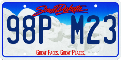 SD license plate 98PM23