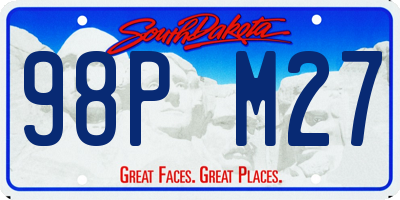 SD license plate 98PM27