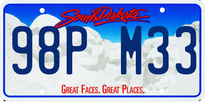 SD license plate 98PM33