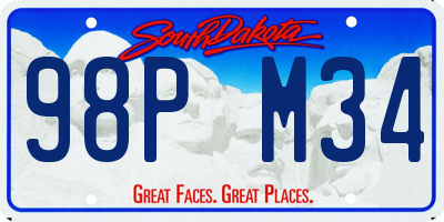 SD license plate 98PM34