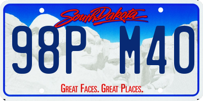 SD license plate 98PM40