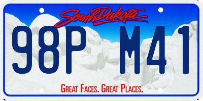 SD license plate 98PM41