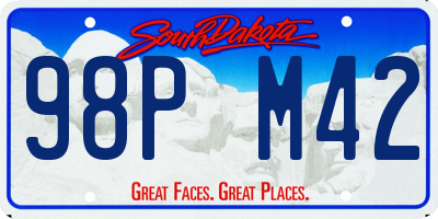 SD license plate 98PM42