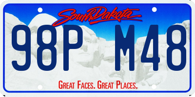 SD license plate 98PM48