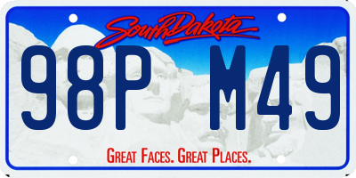 SD license plate 98PM49