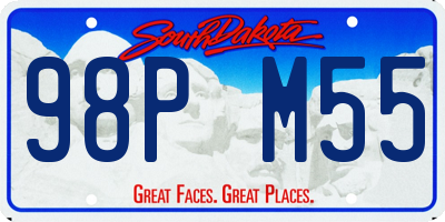 SD license plate 98PM55