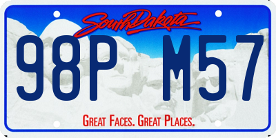 SD license plate 98PM57