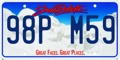 SD license plate 98PM59