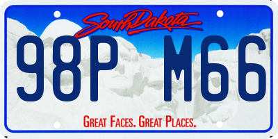 SD license plate 98PM66