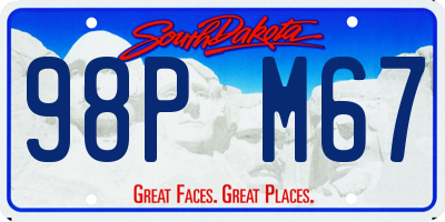 SD license plate 98PM67