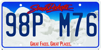 SD license plate 98PM76