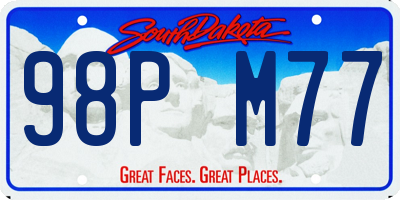 SD license plate 98PM77