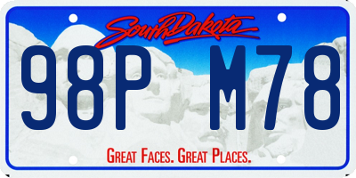 SD license plate 98PM78