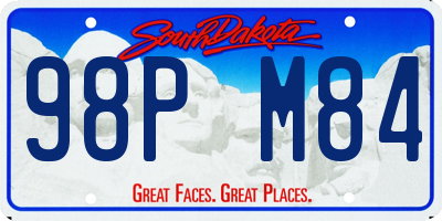 SD license plate 98PM84