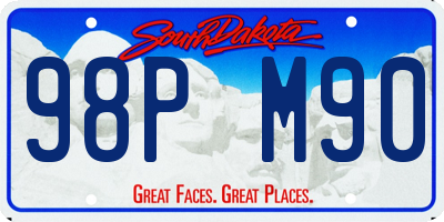 SD license plate 98PM90