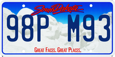 SD license plate 98PM93