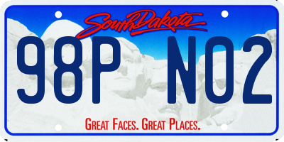 SD license plate 98PN02