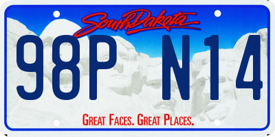 SD license plate 98PN14